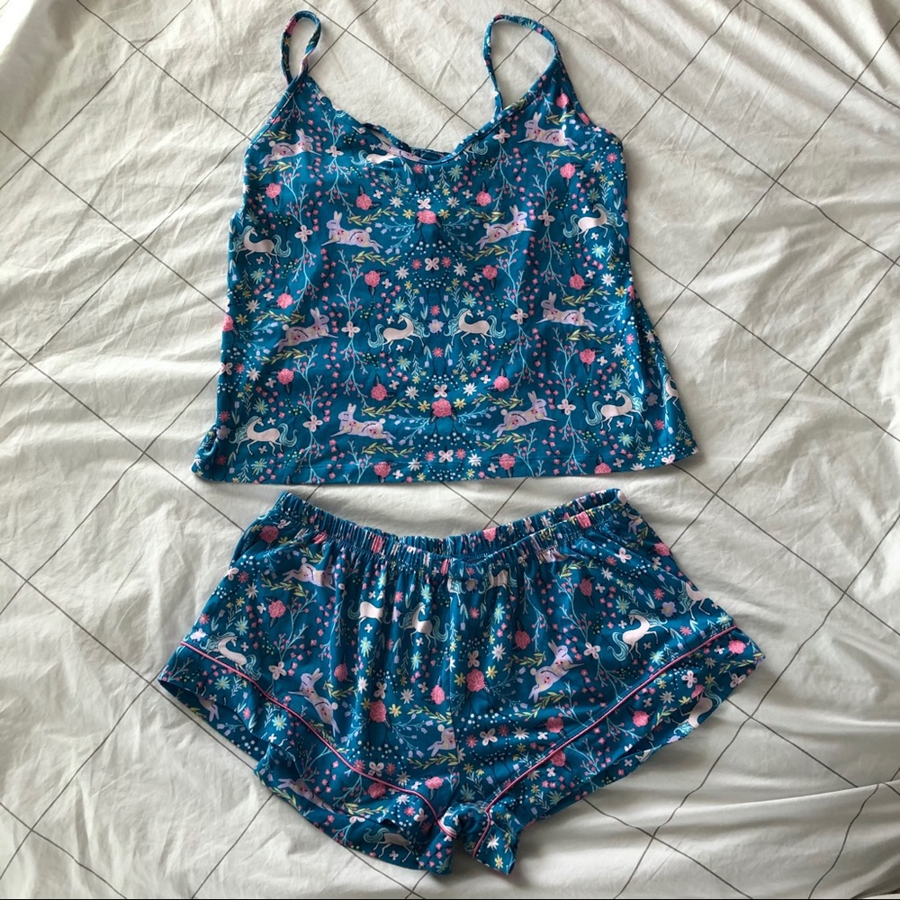 Chelsea Peers Ditsy Unicorn Cami And Shorts Pyjama